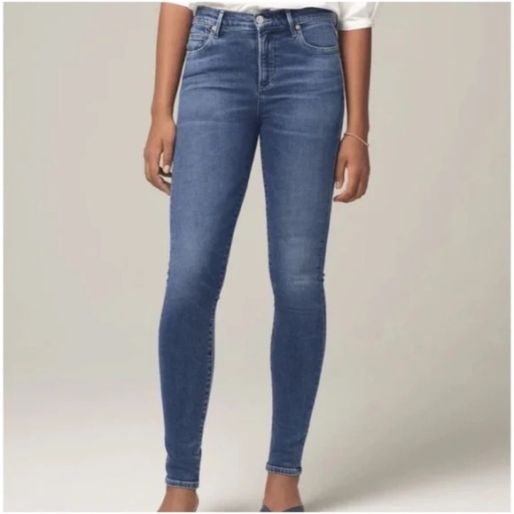 Citizens Of Humanity Denim - Citizens Of Humanity Rocket High Rise Skinny Jean Medium Wash Cotton Denim Fly